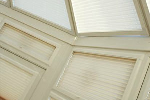 White conservatory blinds