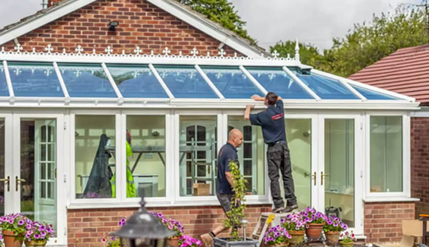 White uPVC Conservatory refurbishment