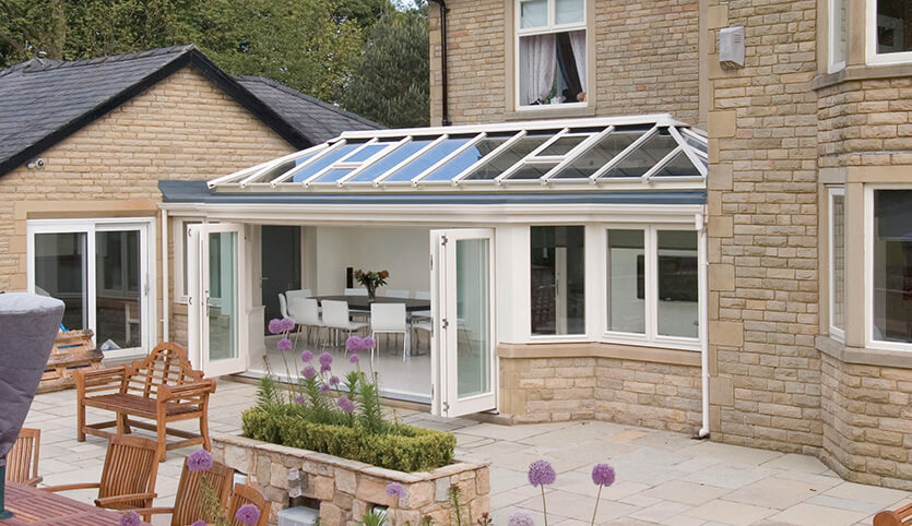 Large uPVC orangery installation