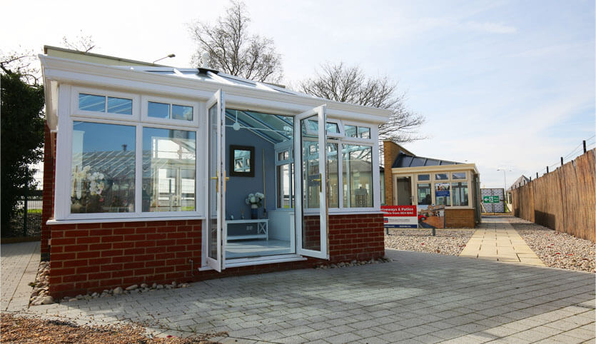 A conservatory at Capel St. Mary showcentre.