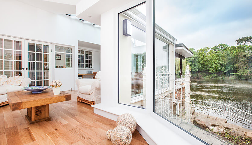 uPVC P-Shaped conservatory interior view