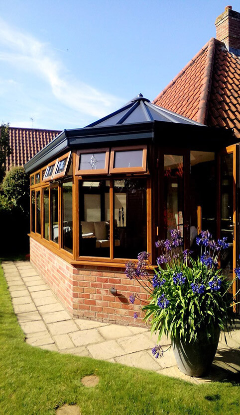 Brown uPVC Conservatory