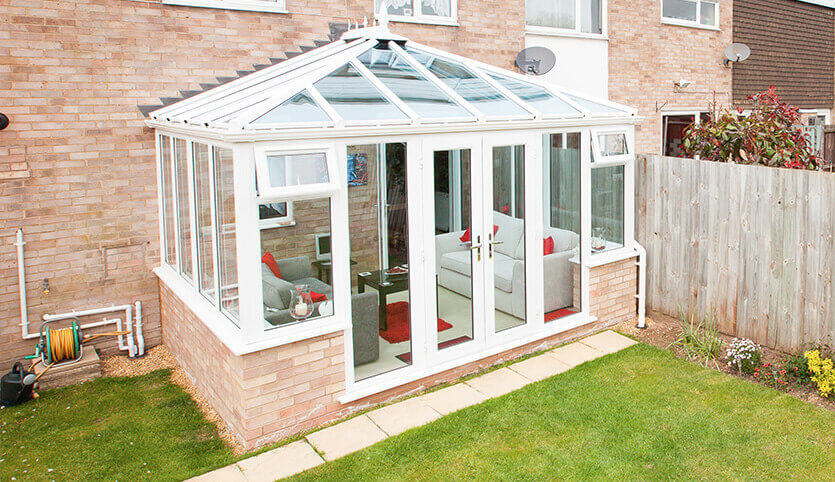 White uPVC edwardian conservatory