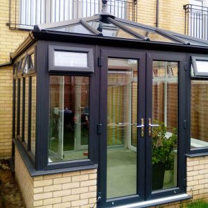 Black uPVC gable conservatory